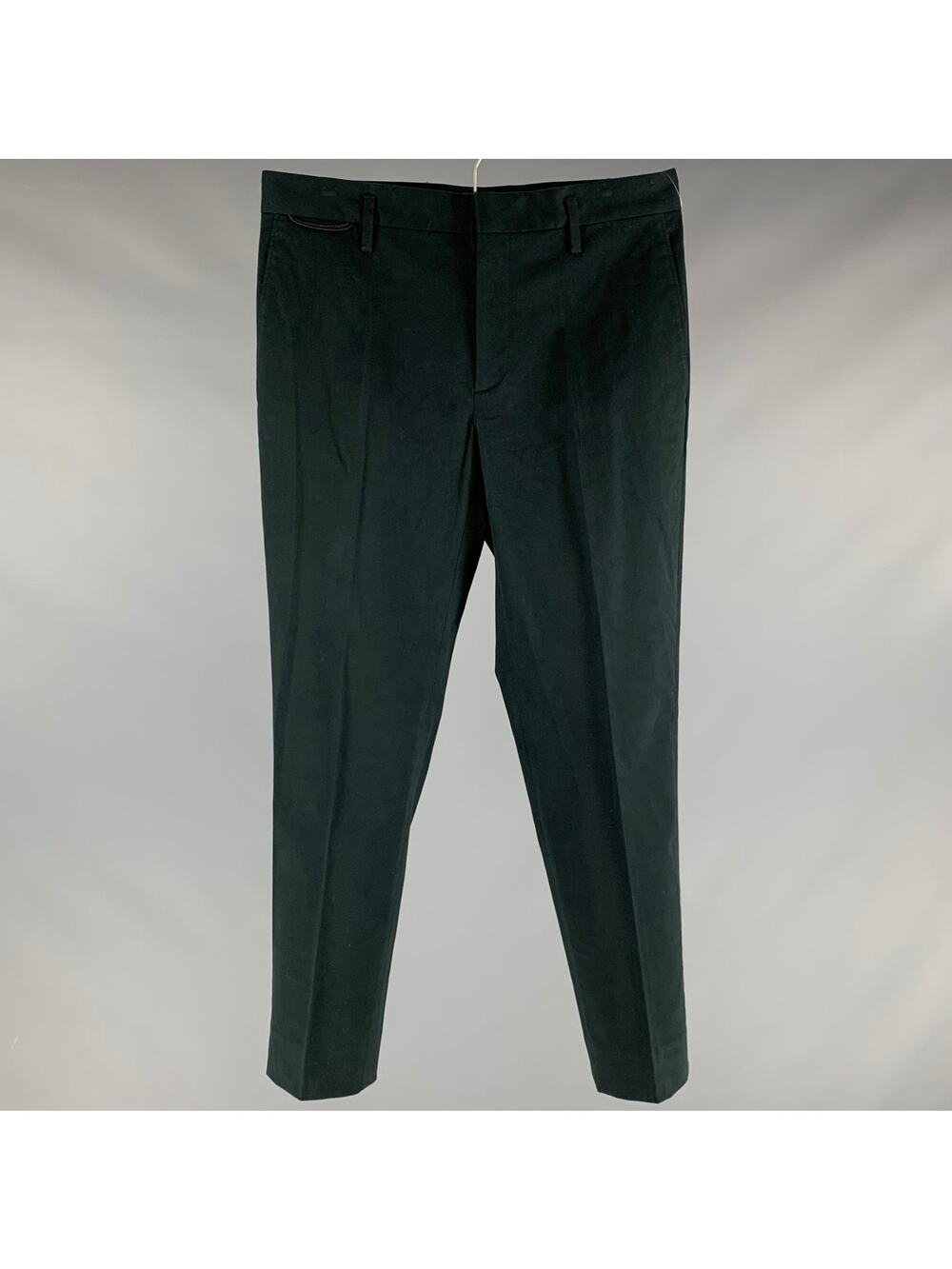 MARC JACOBS Size 32 Green Cotton Elastane Zip Fly Dress Pants